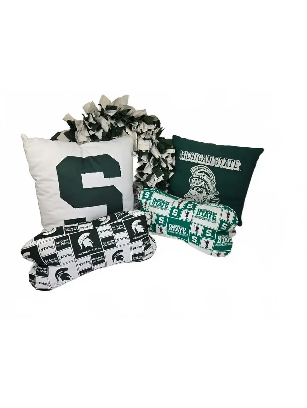 Michigan State Spartans Pillow and Wreath Lot
